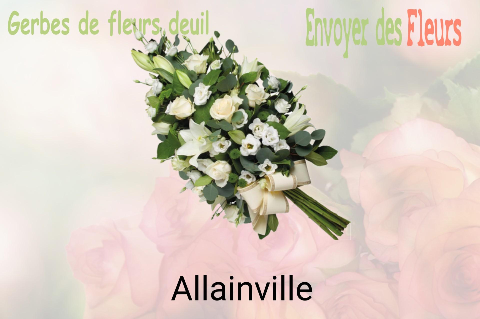 Gerbe de fleurs de deuil livrée à Allainville